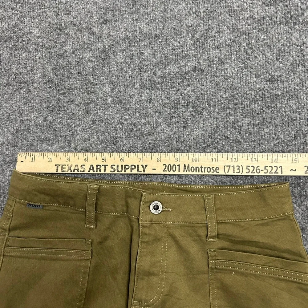 Kuhl Shorts Womens Size 8 Olive Green Stretch Outdoor Hiking Utility Casual